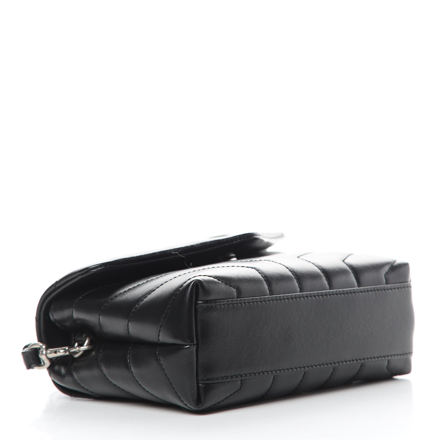 Saint Laurent Calfskin Y Quilted Monogram Toy Loulou Crossbody Bag Black 4 of 13