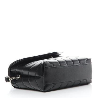 Saint Laurent Calfskin Y Quilted Monogram Toy Loulou Crossbody Bag Black 4 of 13