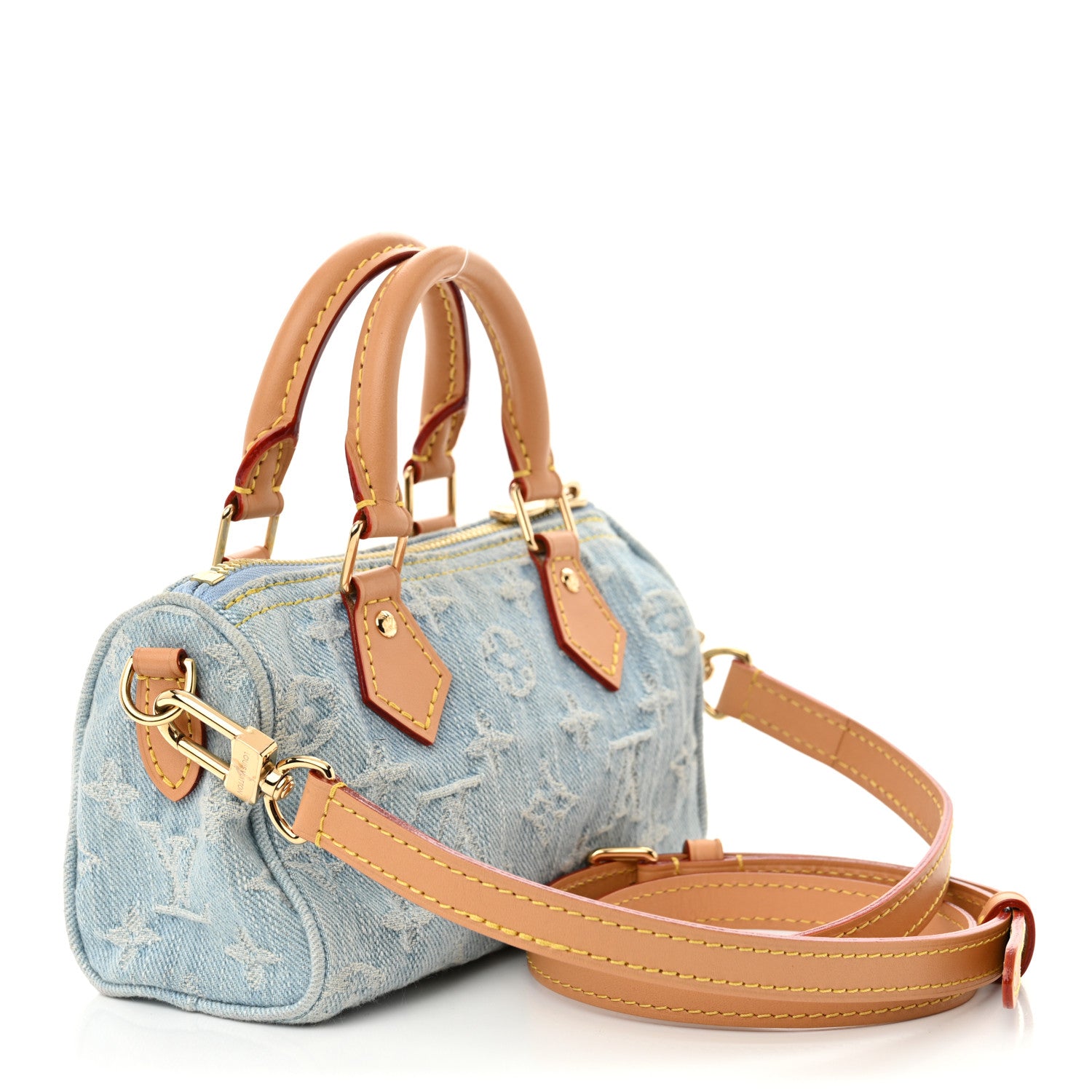 Louis Vuitton Monogram Denim Nano Speedy Sky Blue 3 of 9