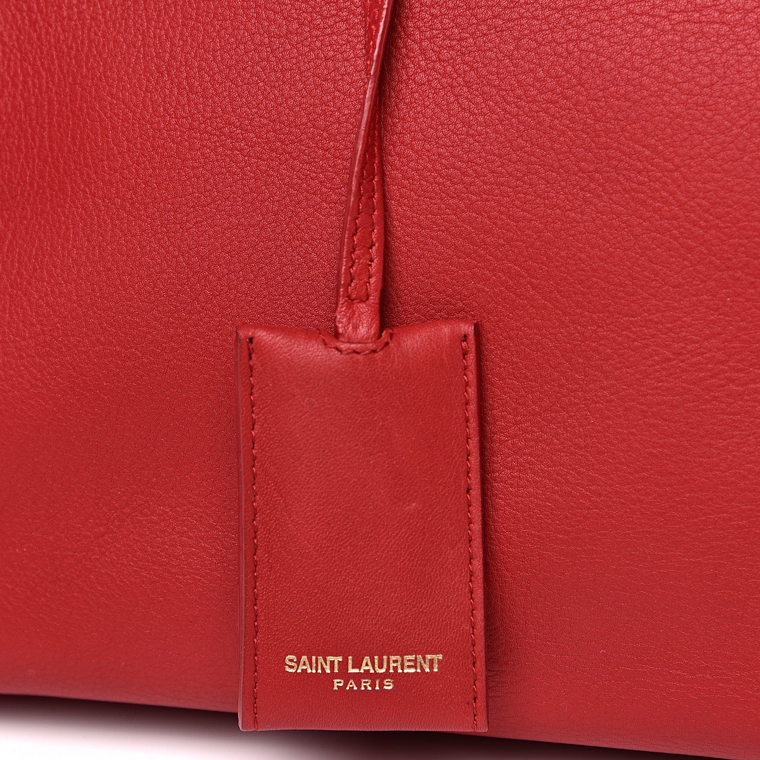 Saint Laurent Calfskin Medium Classic Y Cabas Red 10 of 10