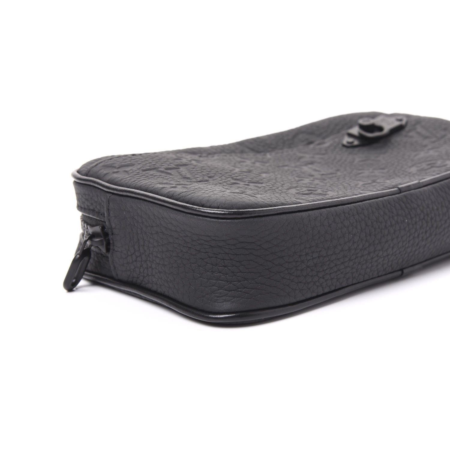 Louis Vuitton Taurillon Monogram Uniformes Solar Ray Soft Pochette Volga Belt Bag Black 5 of 8