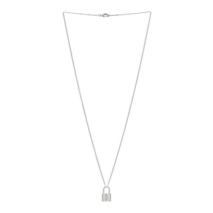 Louis Vuitton Sterling Silver Lockit Necklace 3 of 4