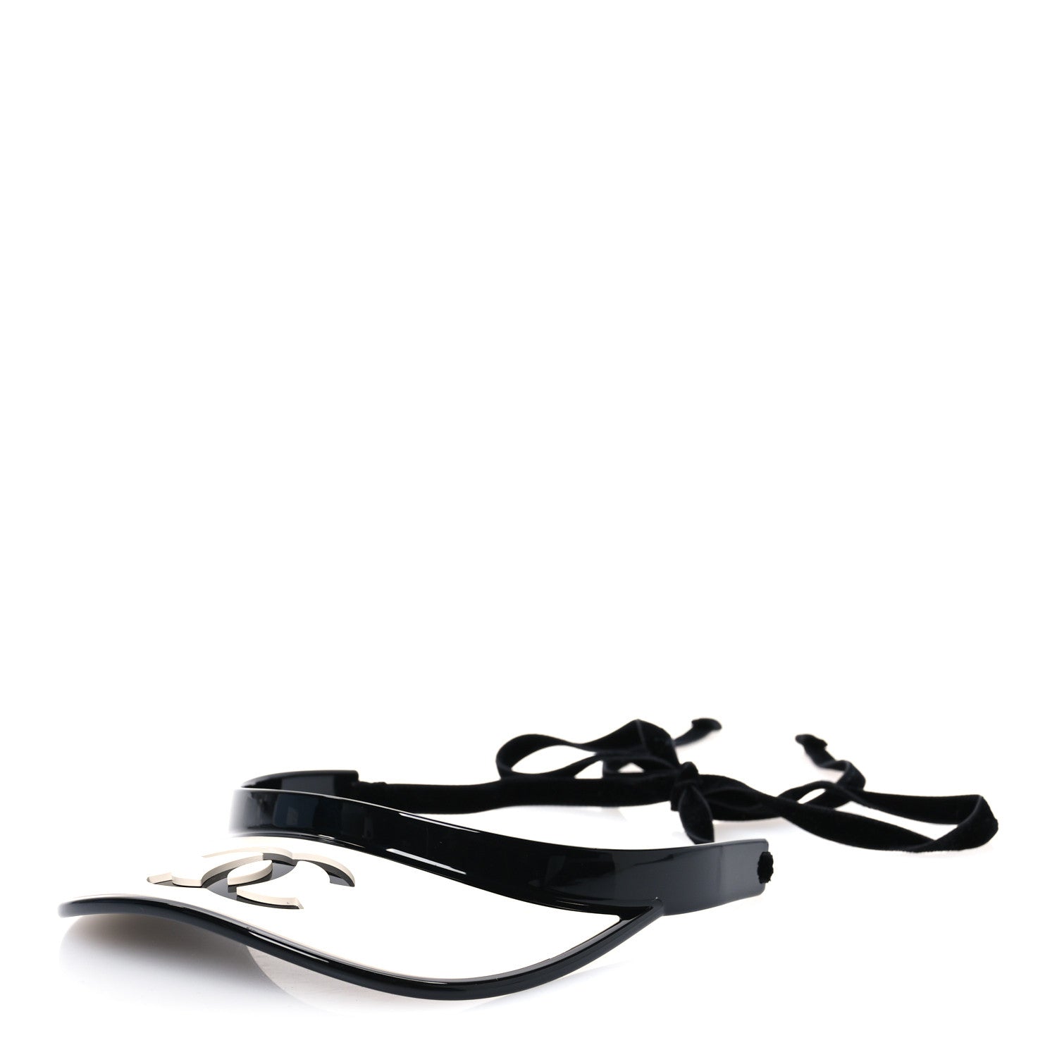Chanel Resin CC Visor White Black 1 of 10
