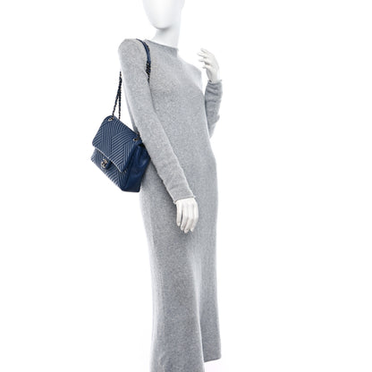 Chanel Lambskin Quilted Large CC Crossing Flap Navy 2 of 15