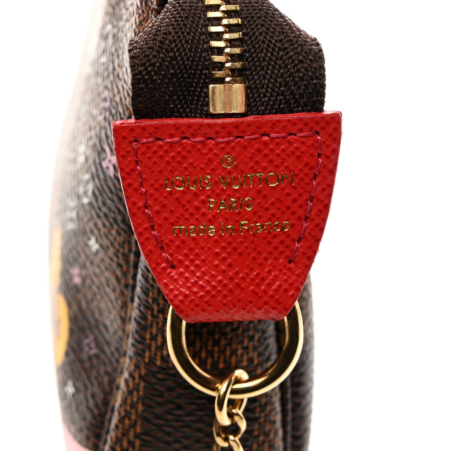 Damier Ebene 2019 Christmas Animation Mini Pochette Accessories Red