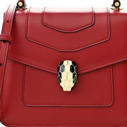 Bulgari Calfskin Serpenti Forever Top Handle Red 8 of 11