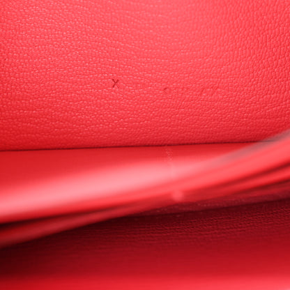 Hermes Chevre Mysore Kelly Longue Wallet Rose Lipstick 7 of 8
