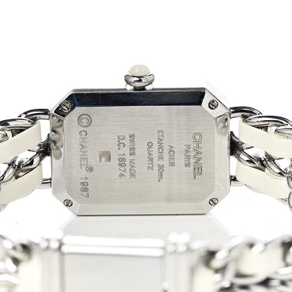 Chanel Stainless Steel Lambskin Mother of Pearl 20mm Chain Premiere Quartz Watch White L 5 of 9