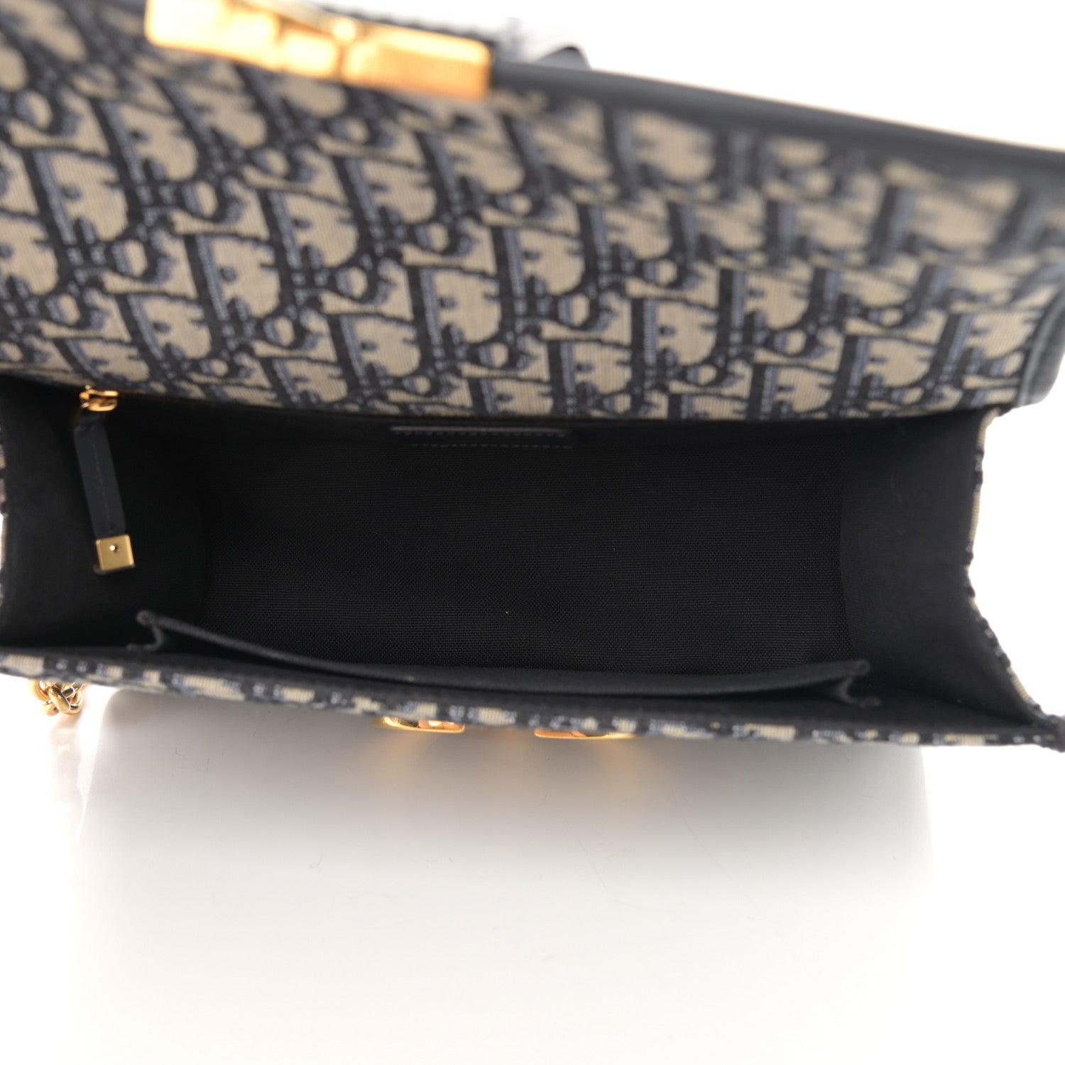 Christian Dior Oblique 30 Montaigne Chain Flap Bag Blue 5 of 11