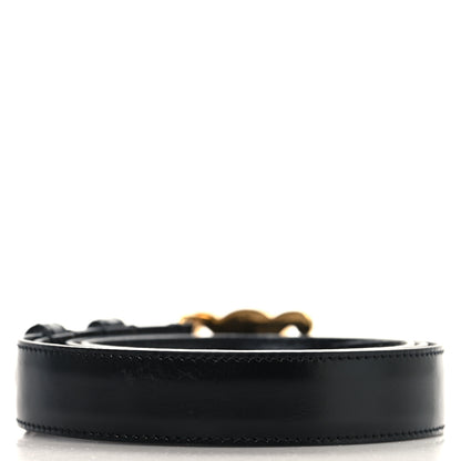 Celine Box Calfskin Medium 25mm Triomphe Belt 80 32 Black 2 of 4
