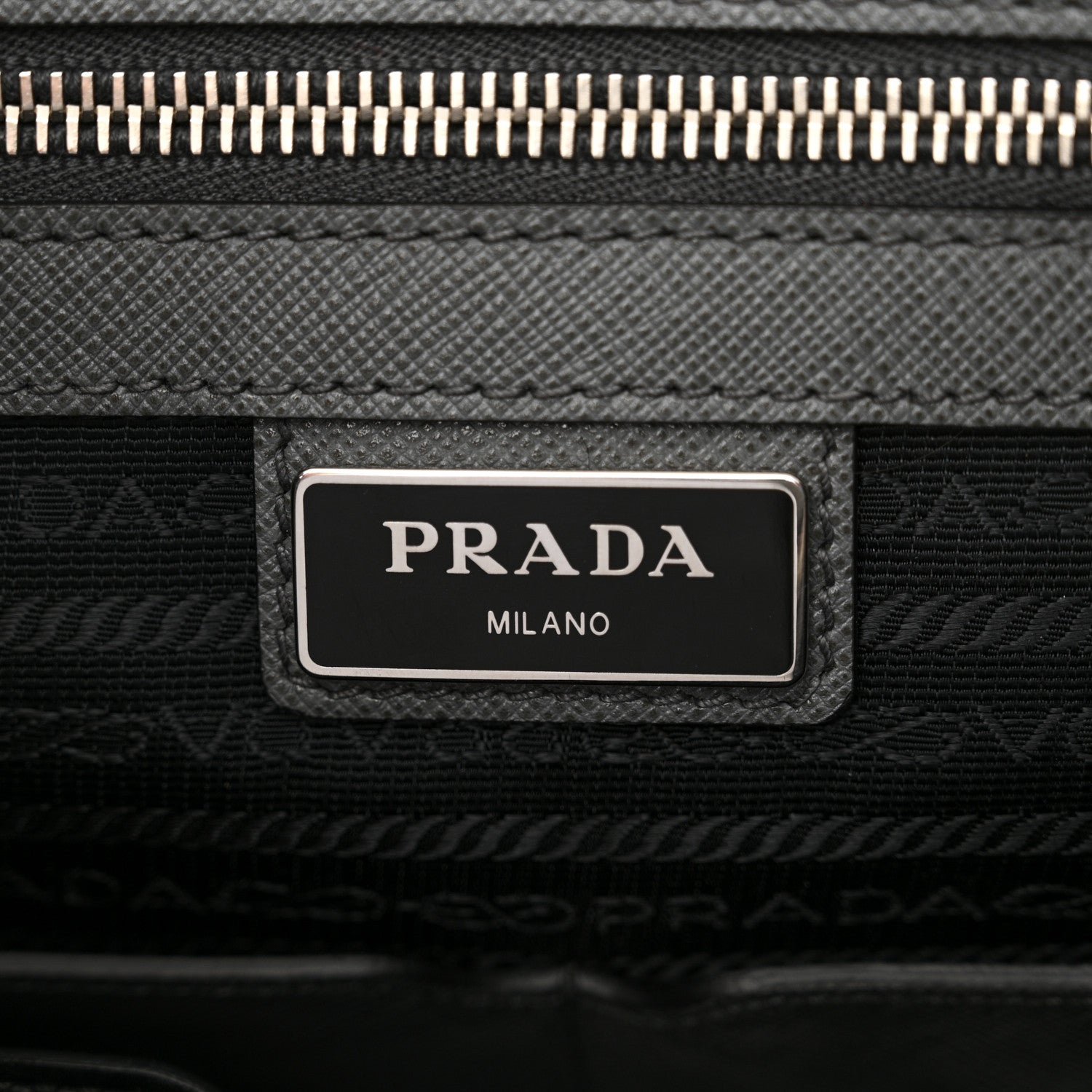 Prada Saffiano Travel Shopping Tote Mercurio 6 of 14