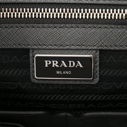 Prada Saffiano Travel Shopping Tote Mercurio 6 of 14