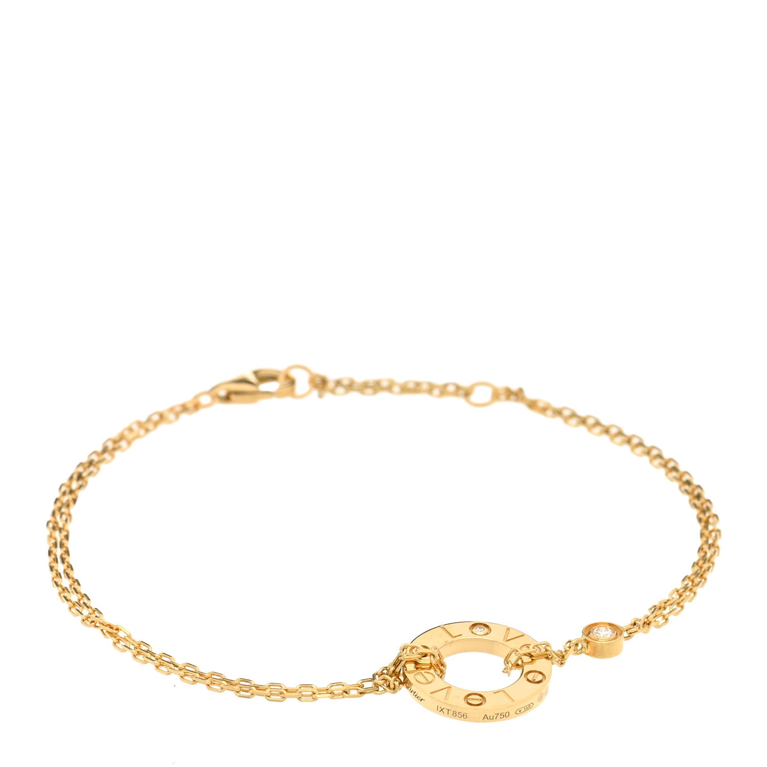 Cartier 18K Yellow Gold Diamond LOVE Bracelet 1 of 3