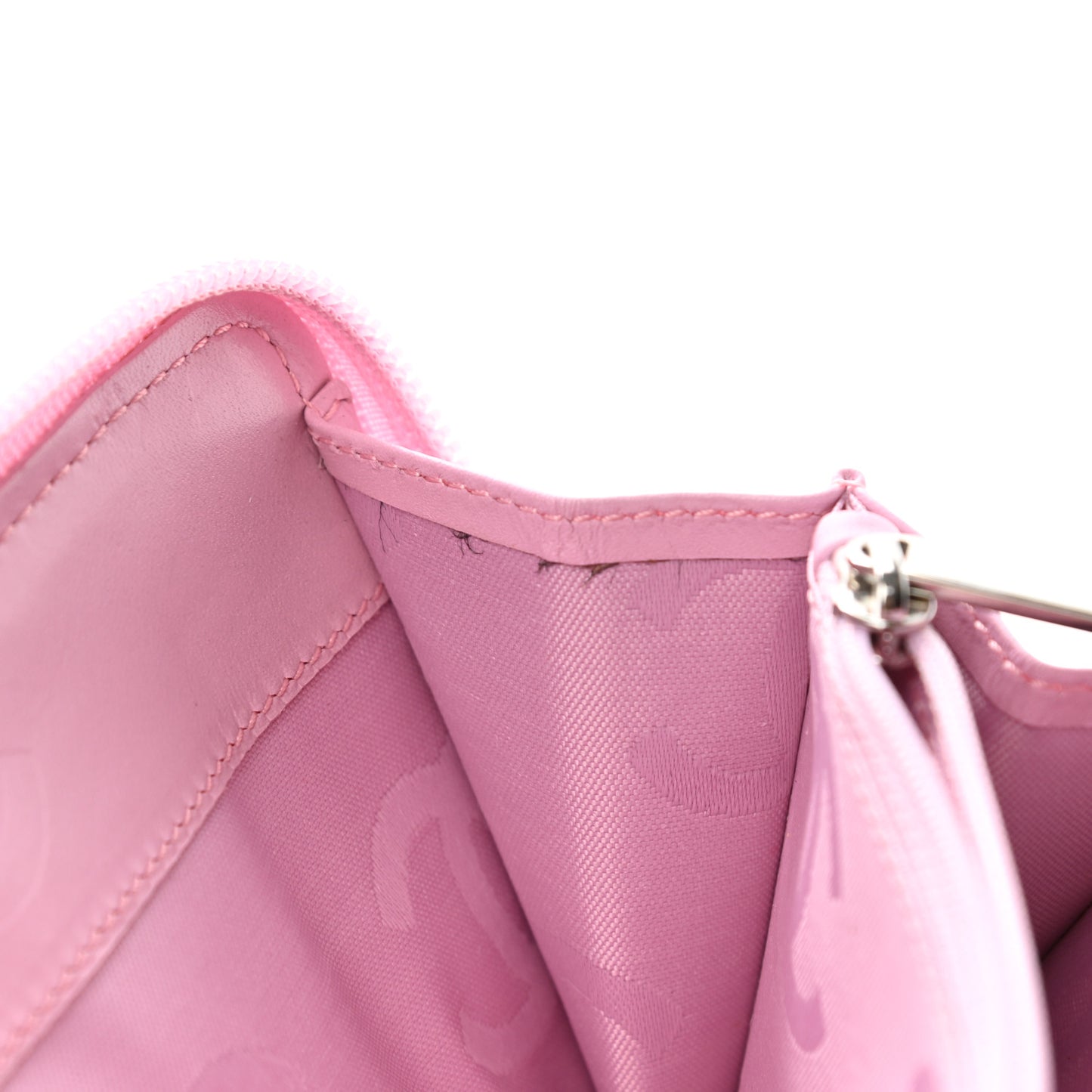 Calfskin Cambon Zip Around Organizer Wallet Pink