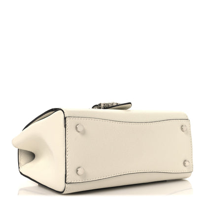 Jimmy Choo Calfskin Crystal Small Cheri Top Handle Bag Milk 4 of 11