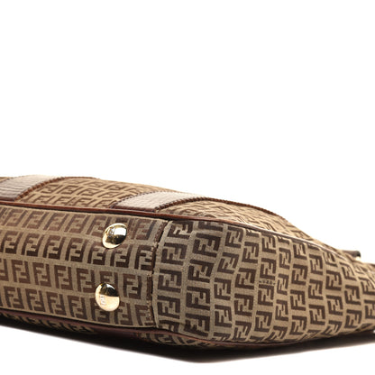 Fendi Zucchino Vitello Shopping Tote Mogano Panna Bruciato 9 of 9