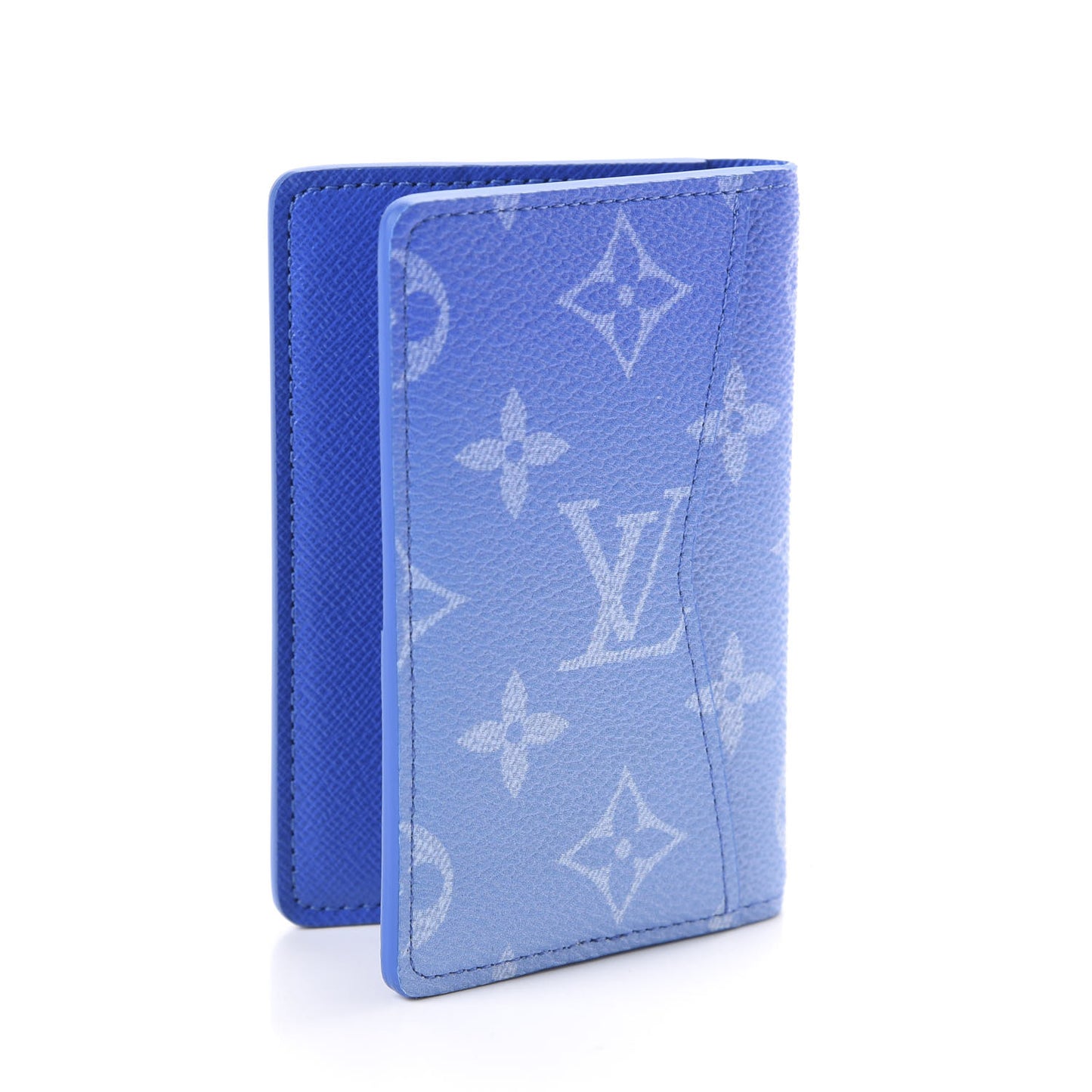 Monogram Clouds Pocket Organizer Blue