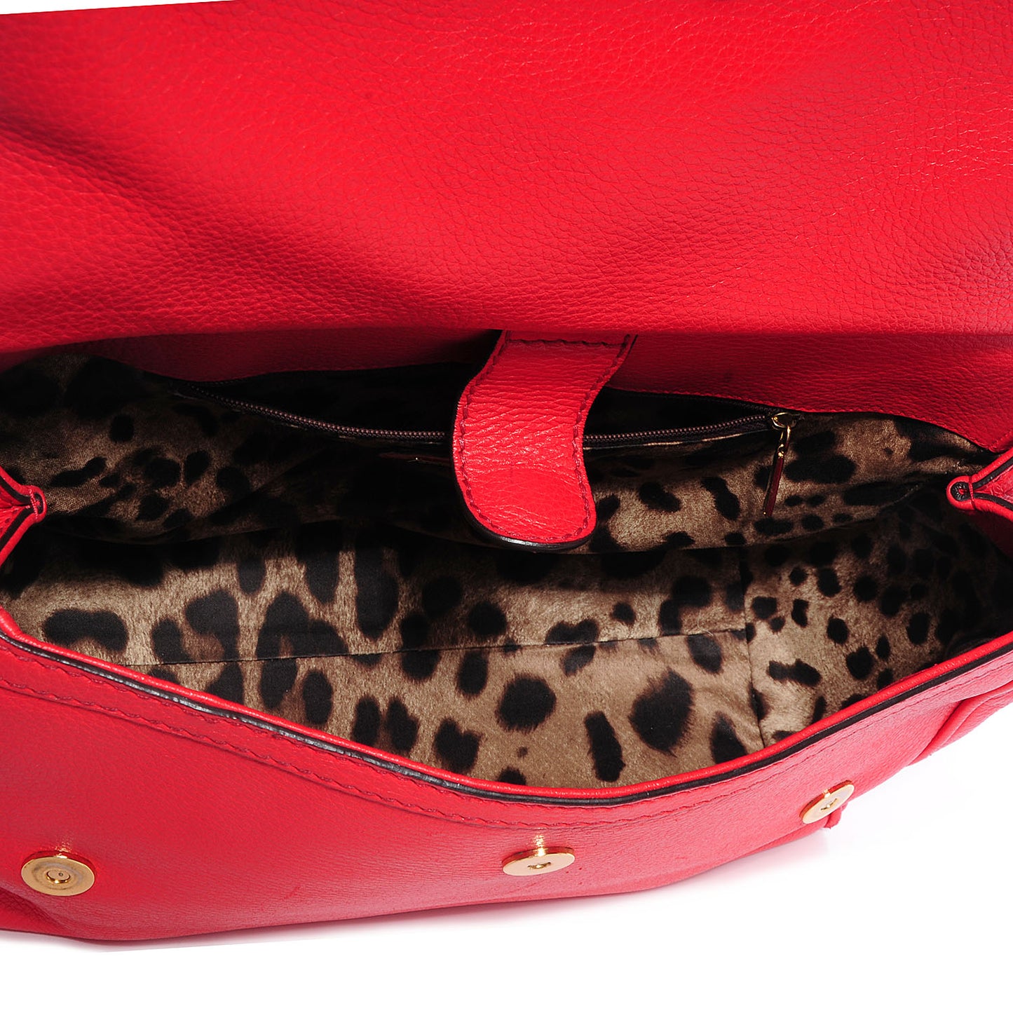 Grained Deerskin Medium Miss Sicily Satchel Red