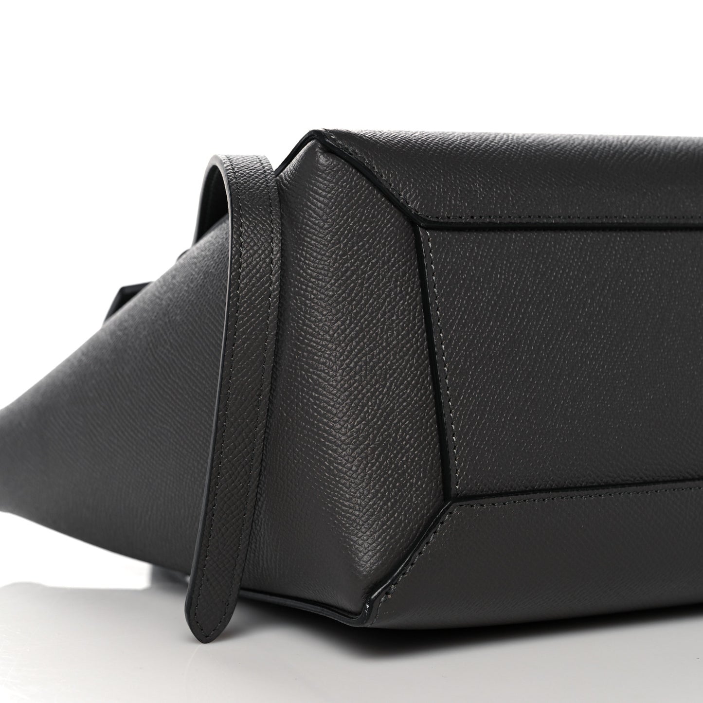Baby Grained Calfskin Micro Belt Bag Grey