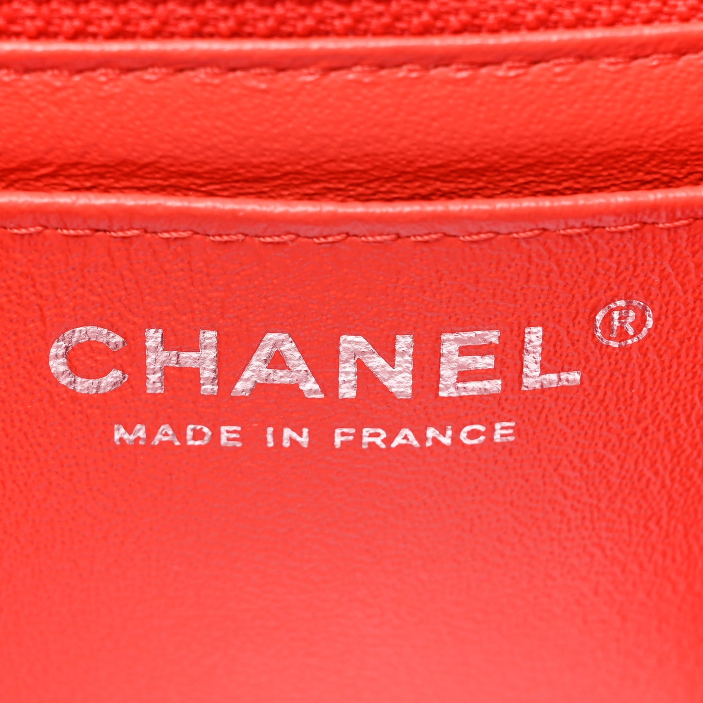 Lambskin Quilted Mini Rectangular Flap Red