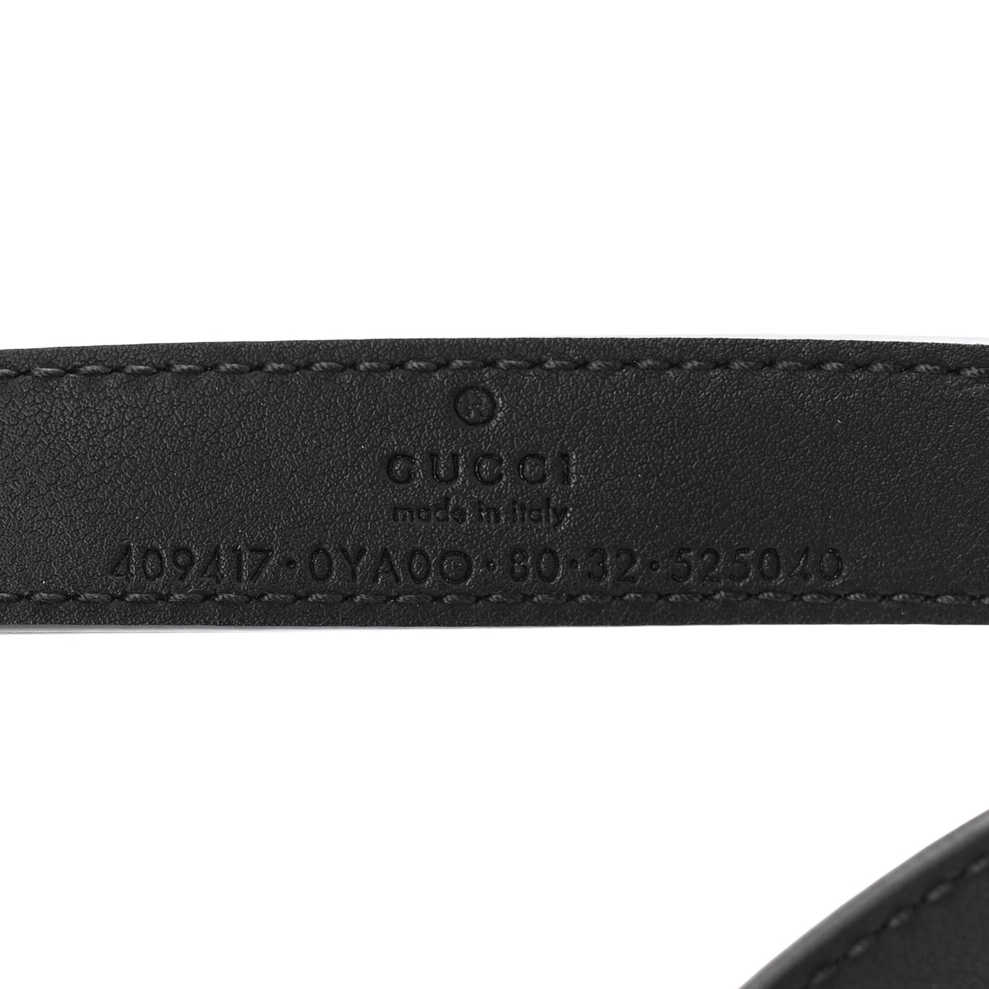 Calfskin Double G 20mm Belt 80 32 Black