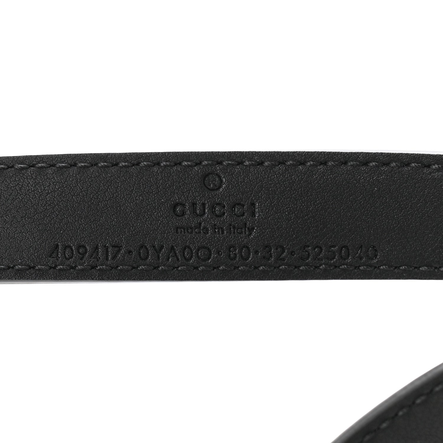 Gucci Calfskin Double G 20mm Belt 80 32 Black 5 of 6