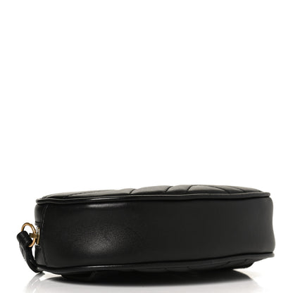 Gucci Calfskin Matelasse GG Marmont Belt Bag 95 38 Black 4 of 12