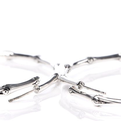 John Hardy Sterling Silver 57mm Bamboo Hoop Earrings 6 of 6