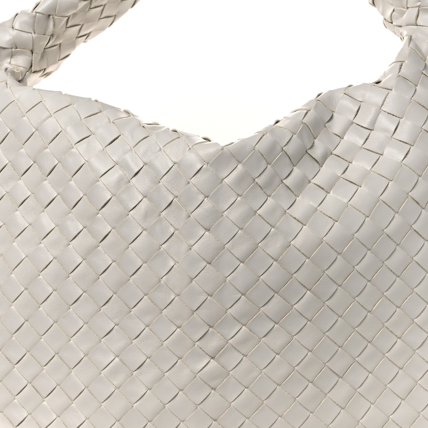 Bottega Veneta Calfskin Intrecciato Large Hop White 8 of 10
