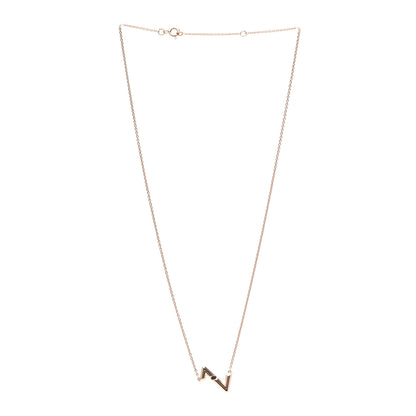 Louis Vuitton 18K Pink Gold LV Volt Upside Down Pendant Necklace 3 of 6