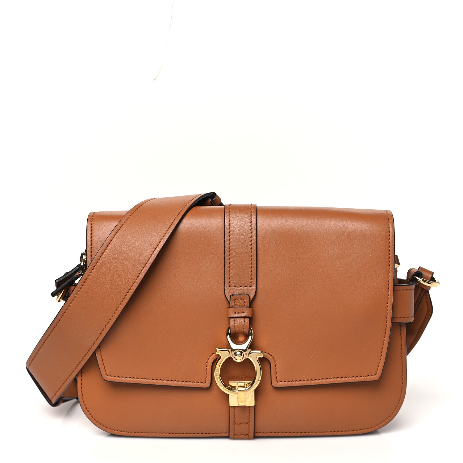 Salvatore Ferragamo Calfskin Fiore Shoulder Bag Sella 1 of 11