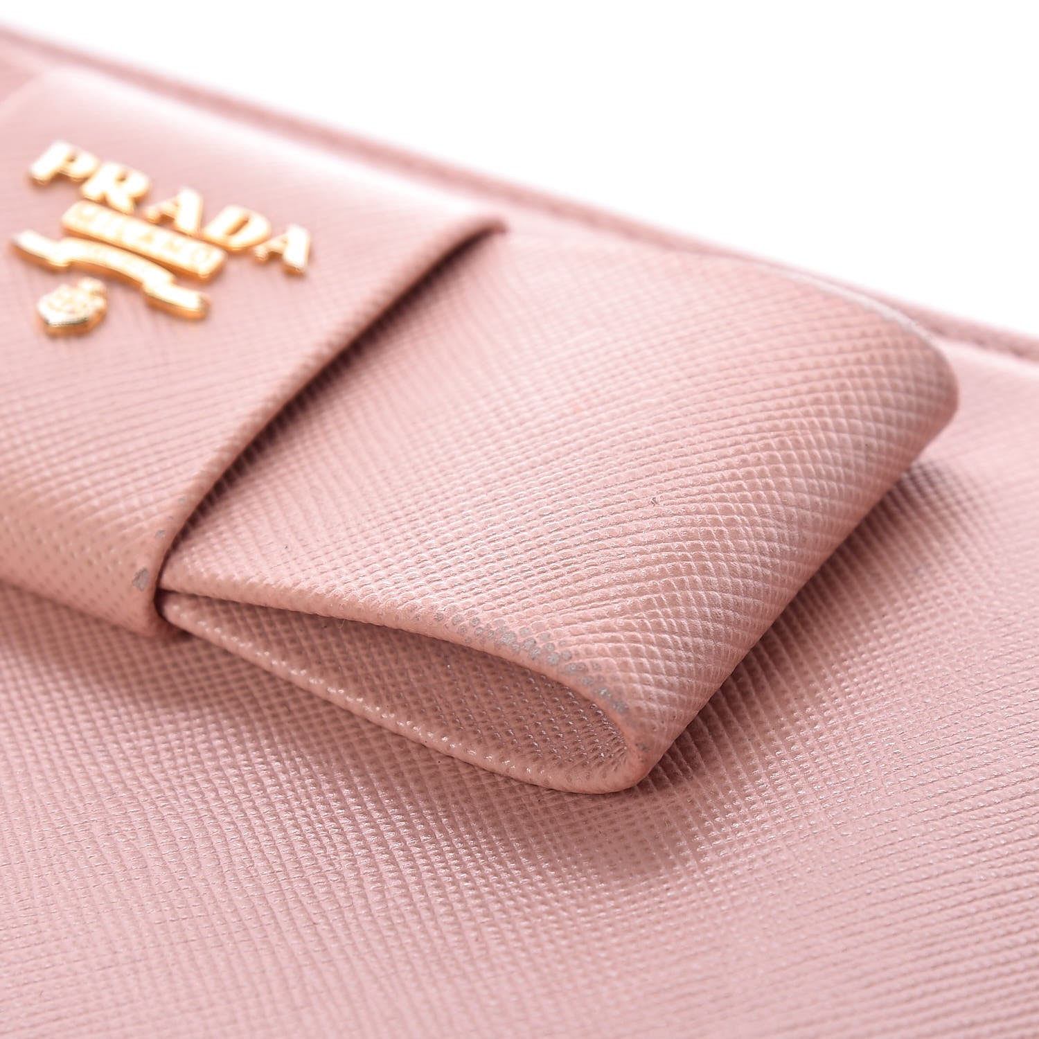 Prada Saffiano Fiocco Bow Zip Around Wallet Orchidea 12 of 24
