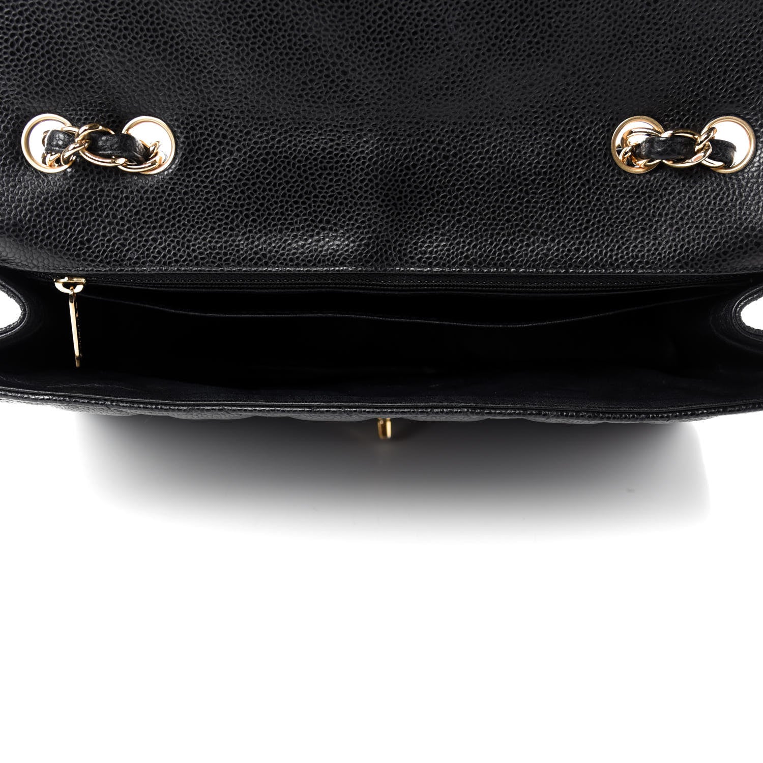 Chanel Caviar Quilted Jumbo Single Flap Black 5 of 11