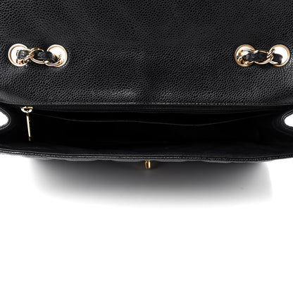 Chanel Caviar Quilted Jumbo Single Flap Black 5 of 11