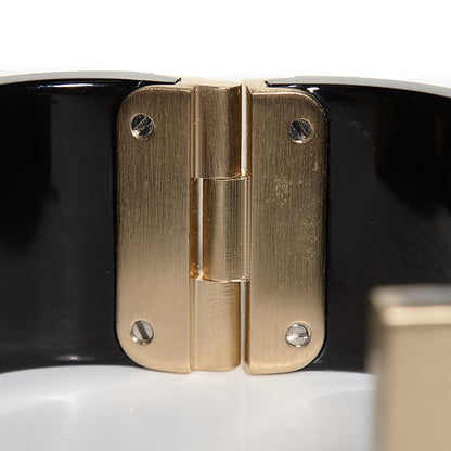Chanel Resin Baguette Crystal CC Cuff Black 4 of 7