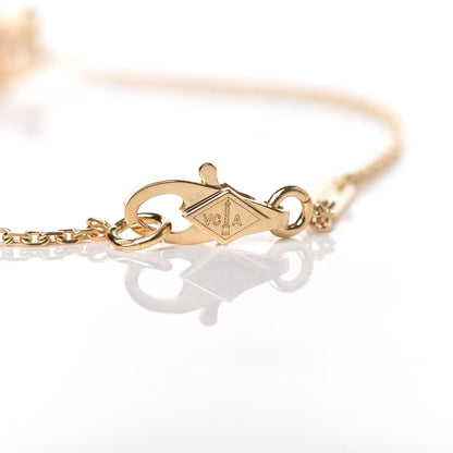 Van Cleef & Arpels 18K Yellow Gold Diamond Mini Frivole Pave Bracelet 5 of 8