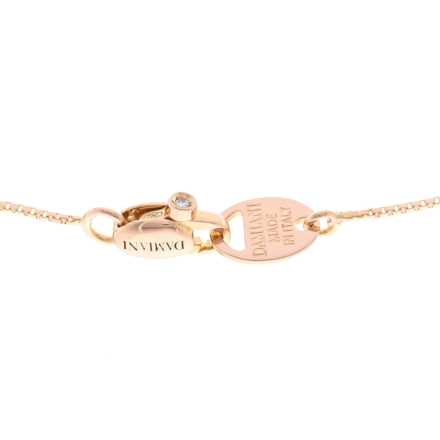 18K Rose Gold Diamond Belle Epoque Cross Pendant Necklace