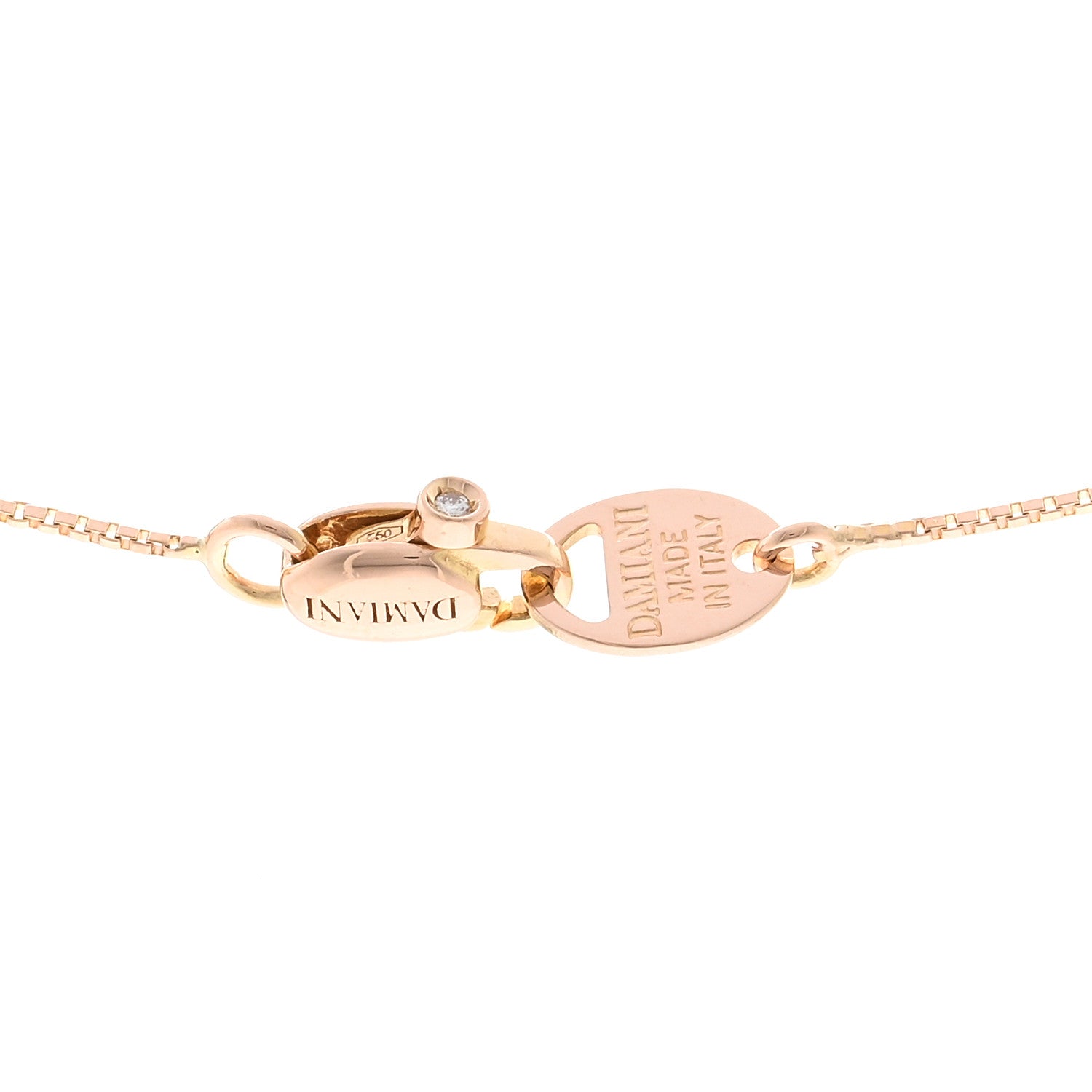Damiani 18K Rose Gold Diamond Belle Epoque Cross Pendant Necklace 4 of 4
