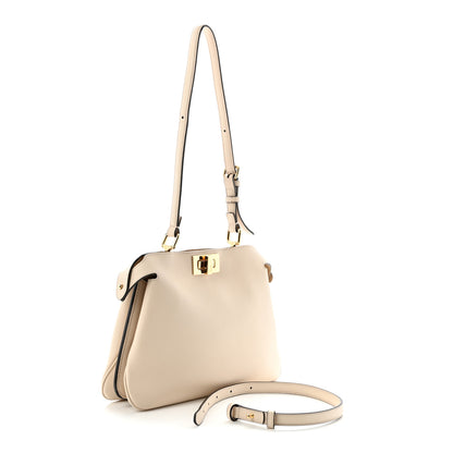 Fendi Vitello Small Soft Peekaboo Satchel Crosta Camelia 3 of 9