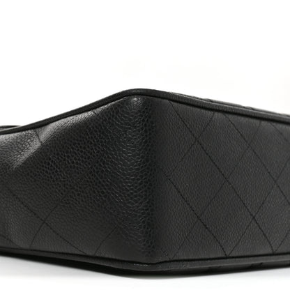 Chanel Caviar Quilted XL Jumbo Single Flap Black 8 of 10