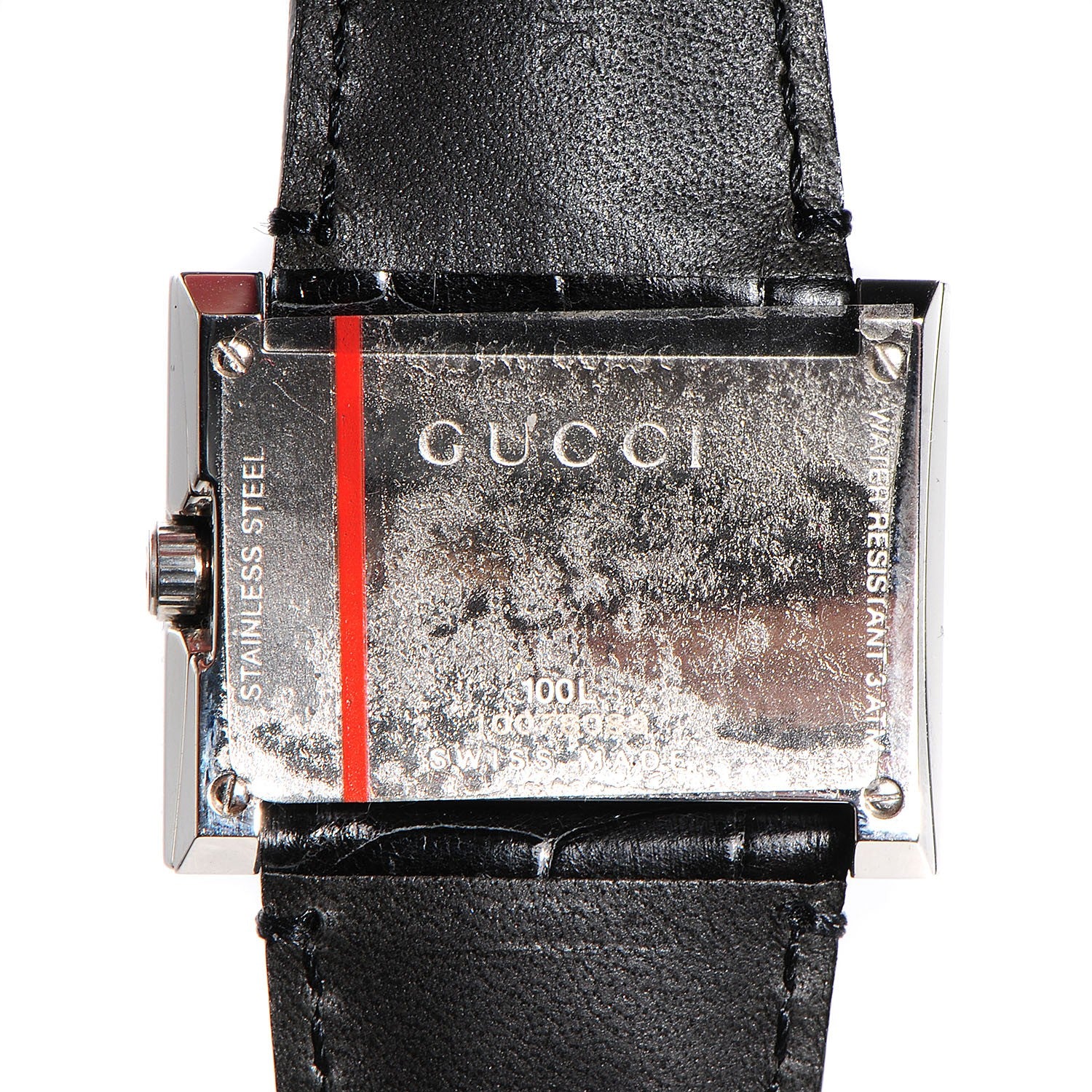 Gucci Stainless Steel Alligator Diamond Bezel Mother of Pearl 31mm 100L Quartz Watch 3 of 6