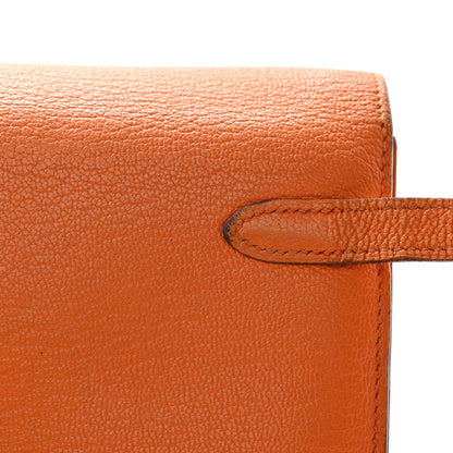 Hermes Chevre Mysore Kelly Longue Wallet Orange 13 of 16