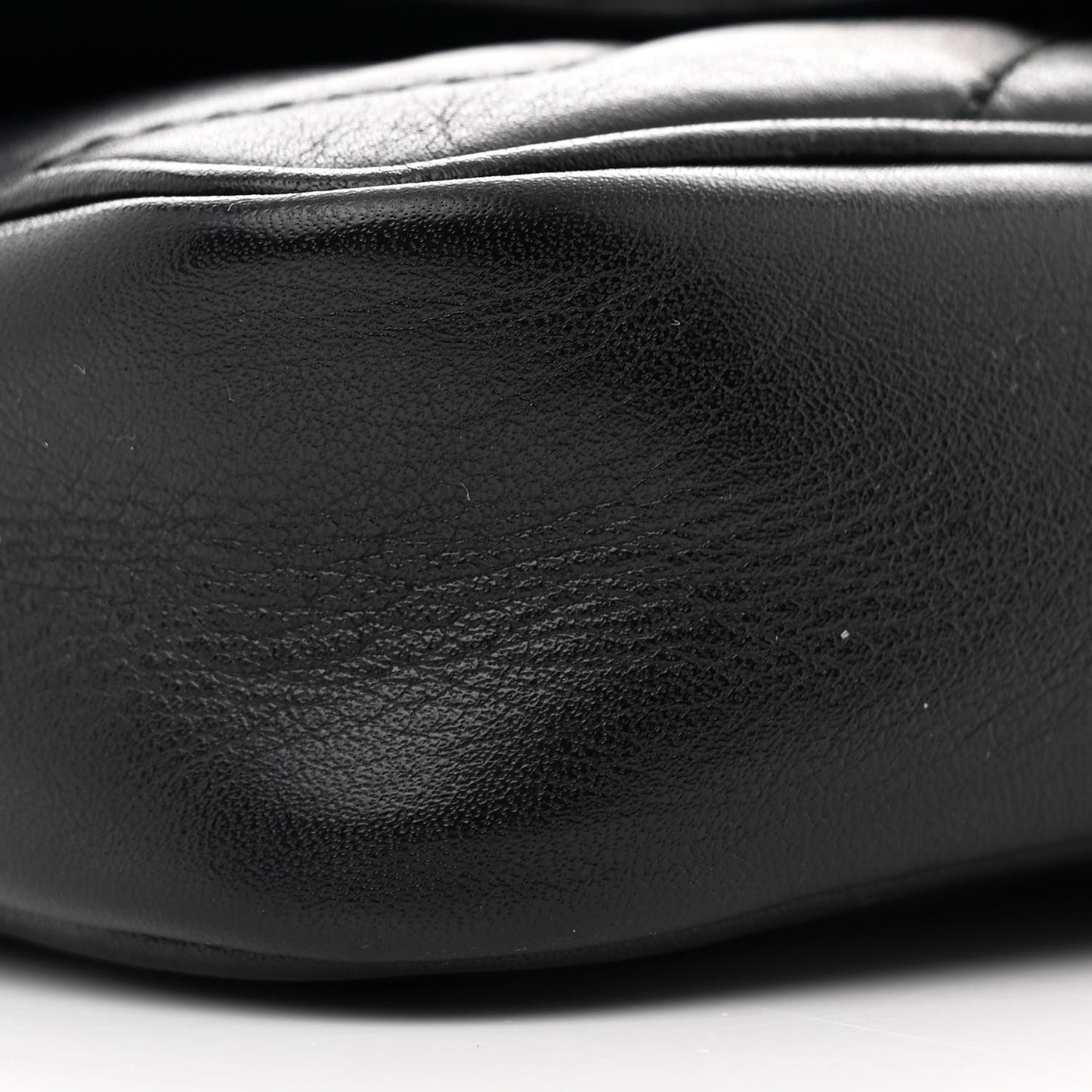 Calfskin Matelasse Super Mini GG Marmont Shoulder Bag Black