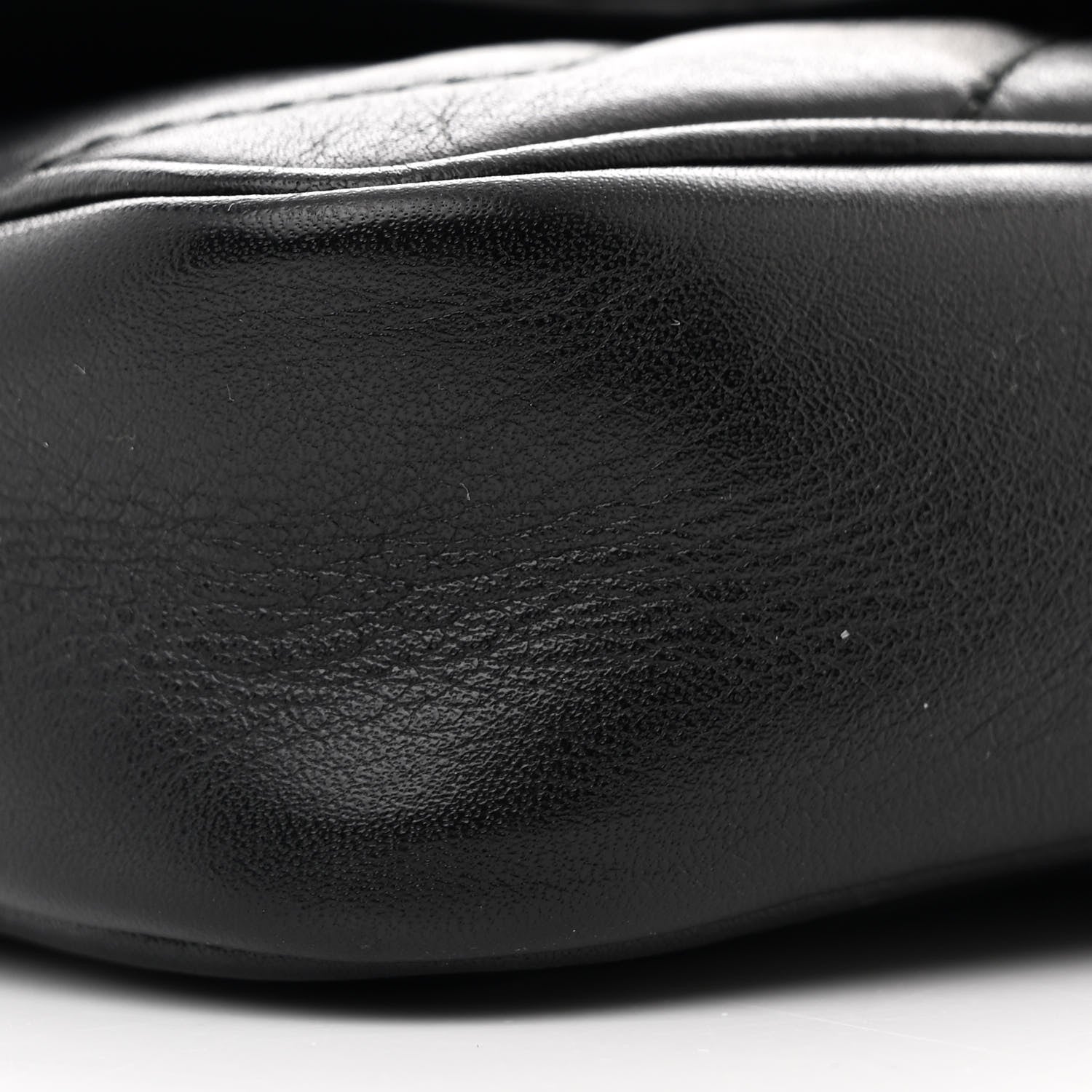 Gucci Calfskin Matelasse Super Mini GG Marmont Shoulder Bag Black 9 of 11