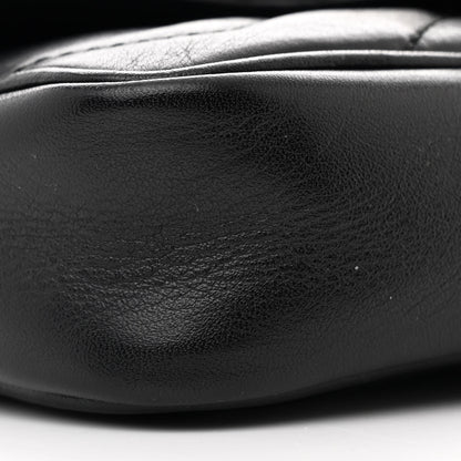 Gucci Calfskin Matelasse Super Mini GG Marmont Shoulder Bag Black 9 of 11