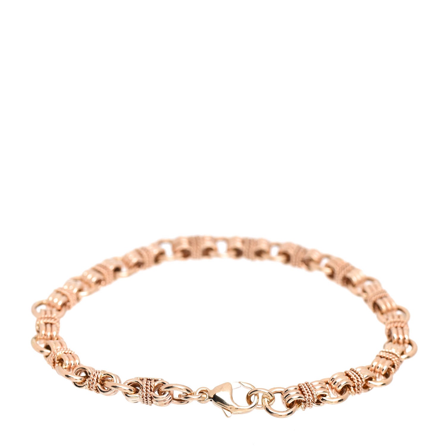 Tiffany 14K Rose Gold Round Link Bracelet 3 of 4