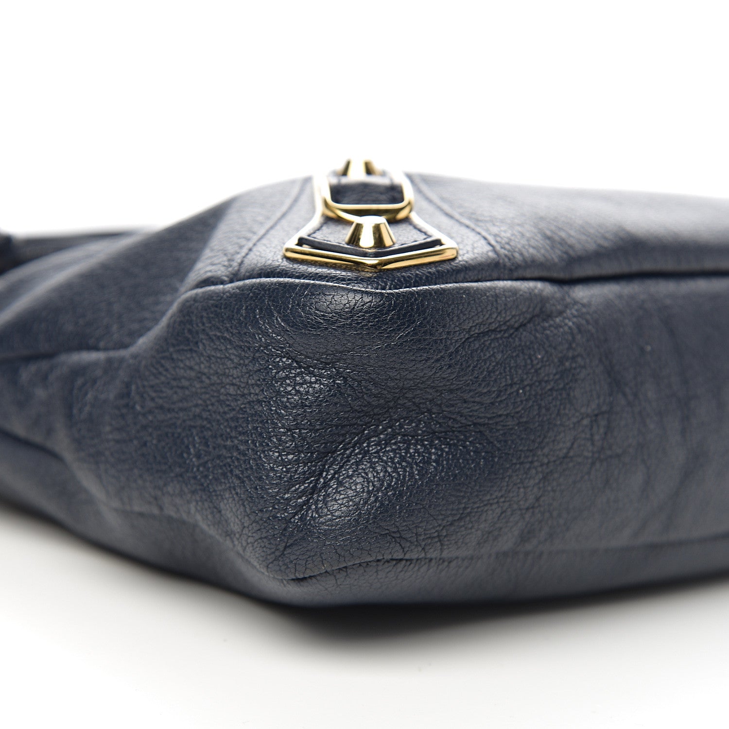 Balenciaga Chevre Gold Metallic Edge Hardware Town Bleu Nuit Dark Sea 8 of 9