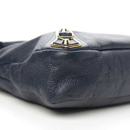 Balenciaga Chevre Gold Metallic Edge Hardware Town Bleu Nuit Dark Sea 8 of 9