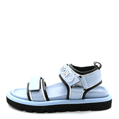 Louis Vuitton Calfskin Pool Pillow Flat Comfort Sandals 36 Blue 1 of 9