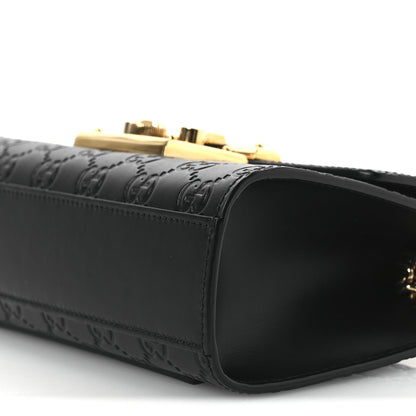 Gucci Guccissima Small Padlock Shoulder Bag Black 10 of 11